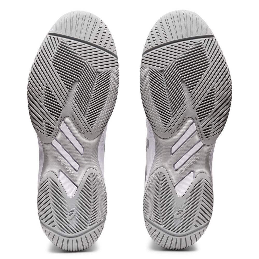 Asics Solution Swift FF Women's Tennis Shoe (White/Silver) - RacquetGuys.ca