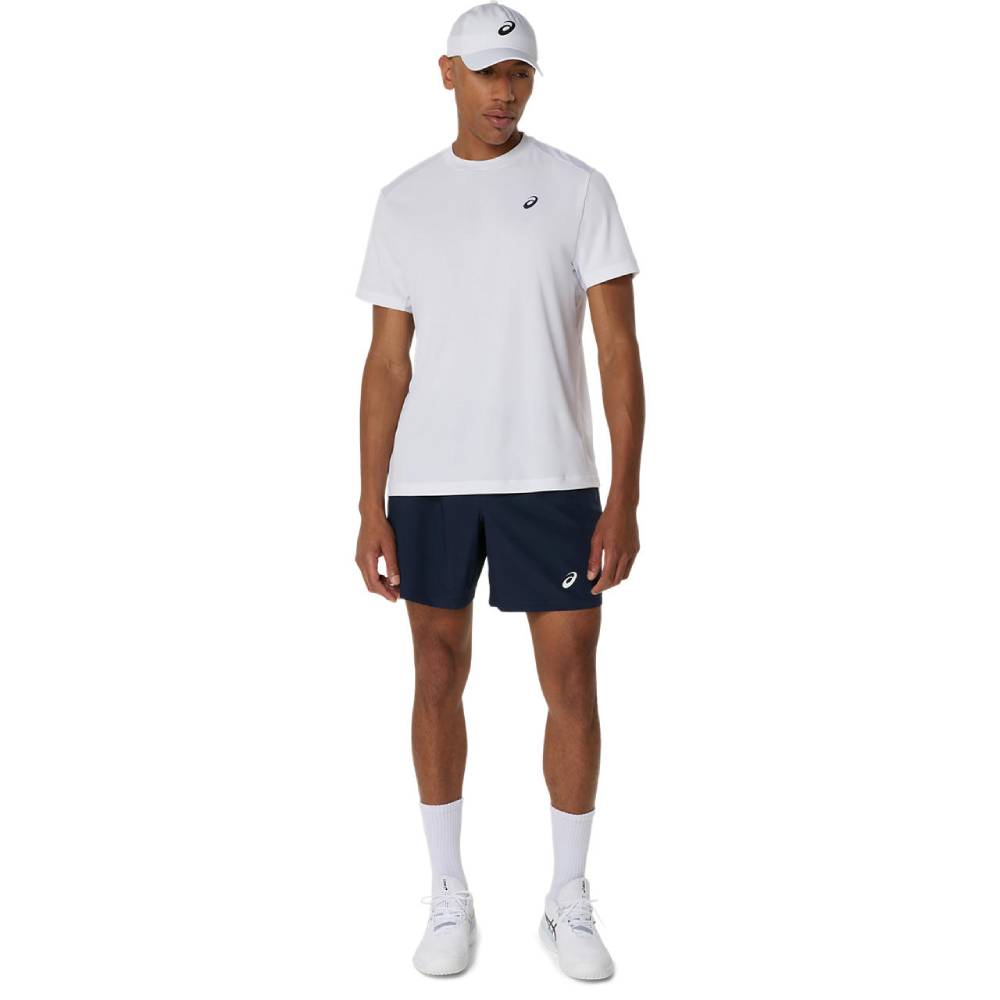 Asics Men's Court SS Top (Brilliant White) - RacquetGuys.ca