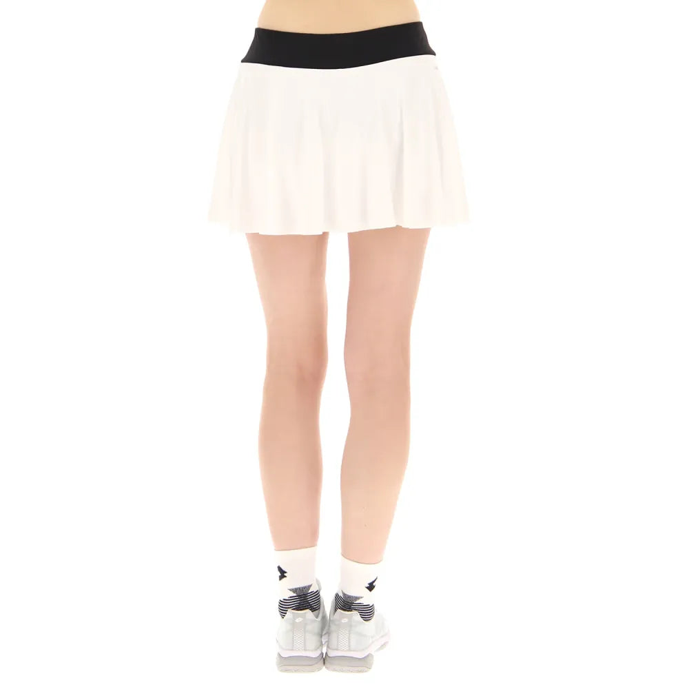 Lotto Women's Top IV Skirt (Bright White/Black) - RacquetGuys.ca
