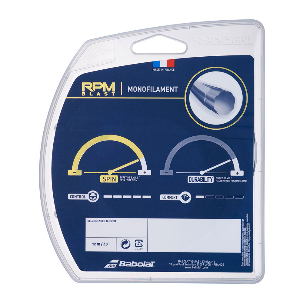 Babolat RPM Blast 17/1.25 Tennis String (Black) - RacquetGuys.ca
