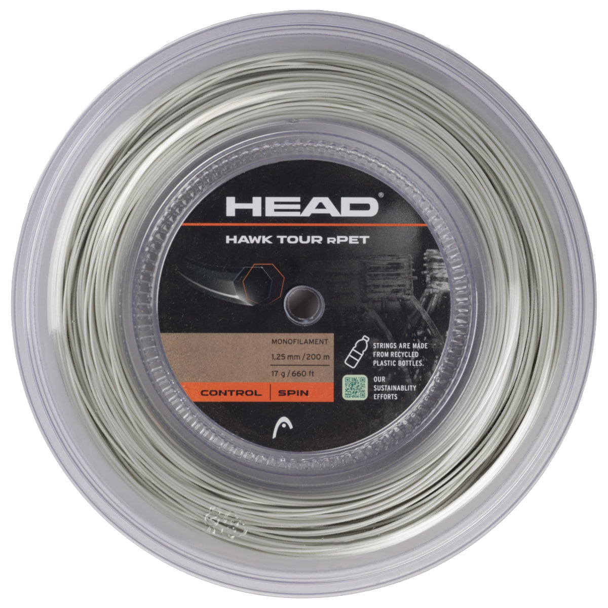Head Hawk Tour rPet 17/1.25 Tennis String Reel Natural - RacquetGuys.ca