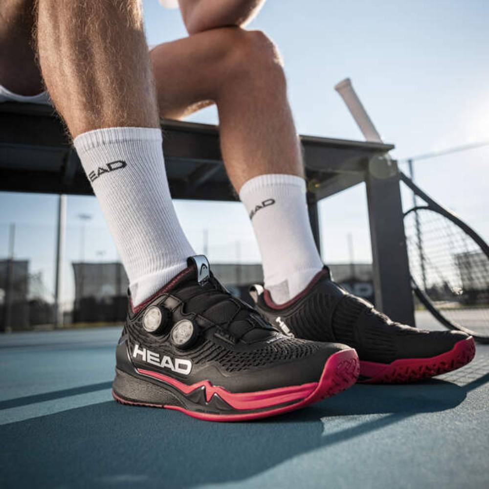 Head Endure Pro BOA Men's Tennis Shoe (Black/Red) - RacquetGuys.ca