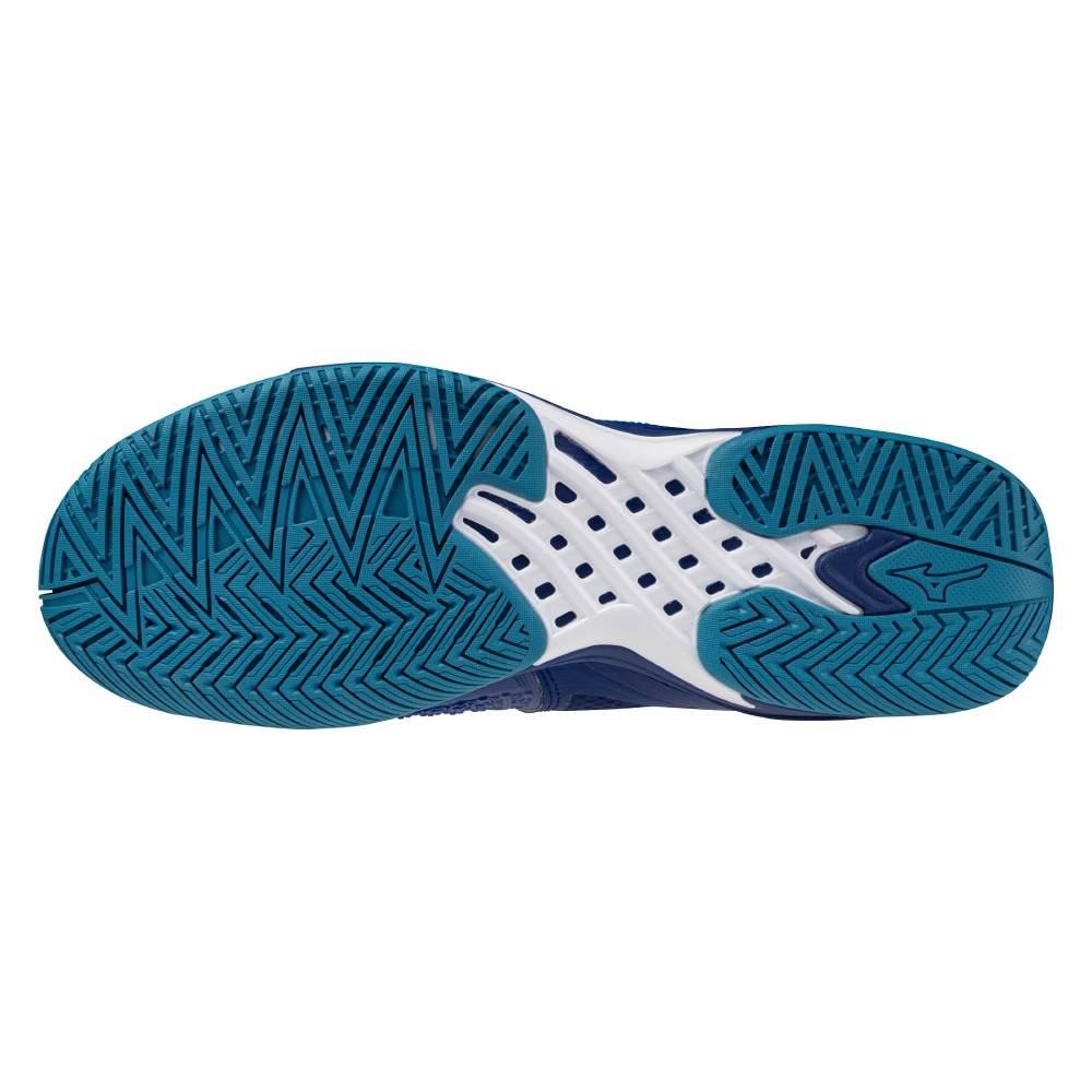 Mizuno Wave Exceed Tour 6 AC Men's Tennis Shoe (Bellwether Blue/White) - RacquetGuys.ca