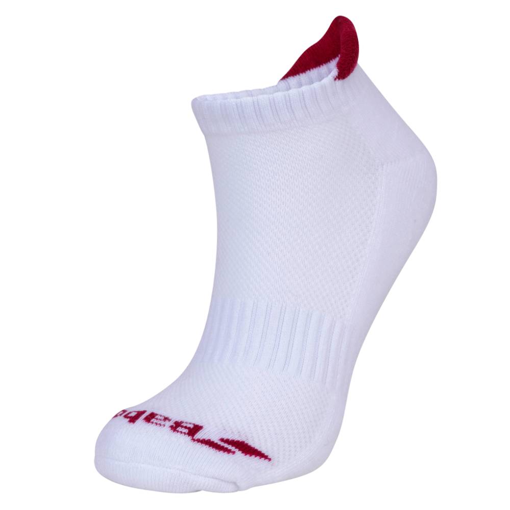 Babolat Invisibl 1 Pair Socks (White/Red) - RacquetGuys.ca
