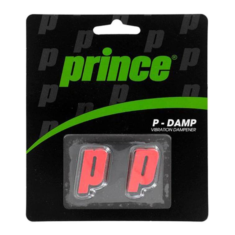 Prince P Damp Vibration Dampener 2 Pack (Red) - RacquetGuys.ca