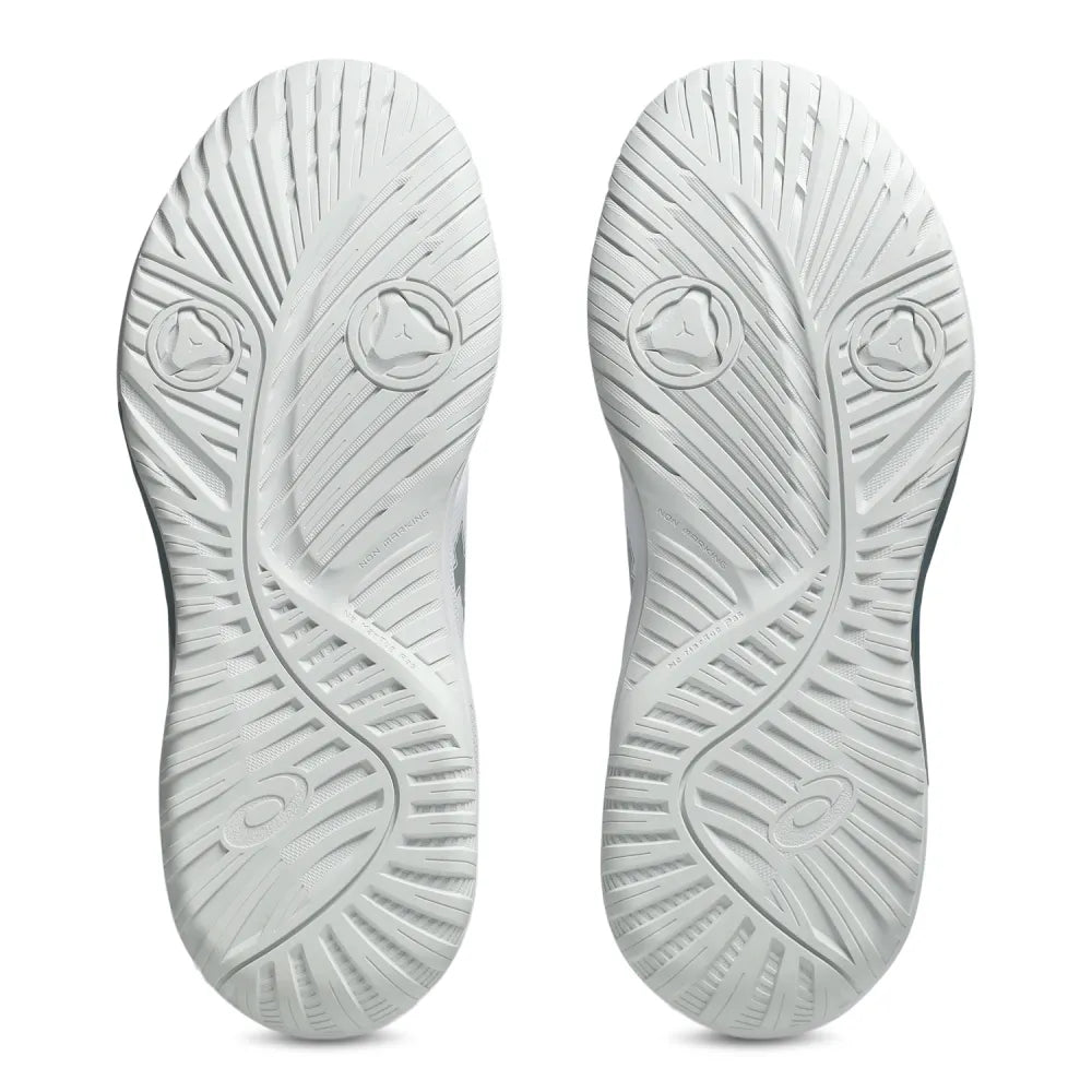 Asics Gel Dedicate 9 Women's Tennis Shoe (White/Pure Silver) - RacquetGuys.ca