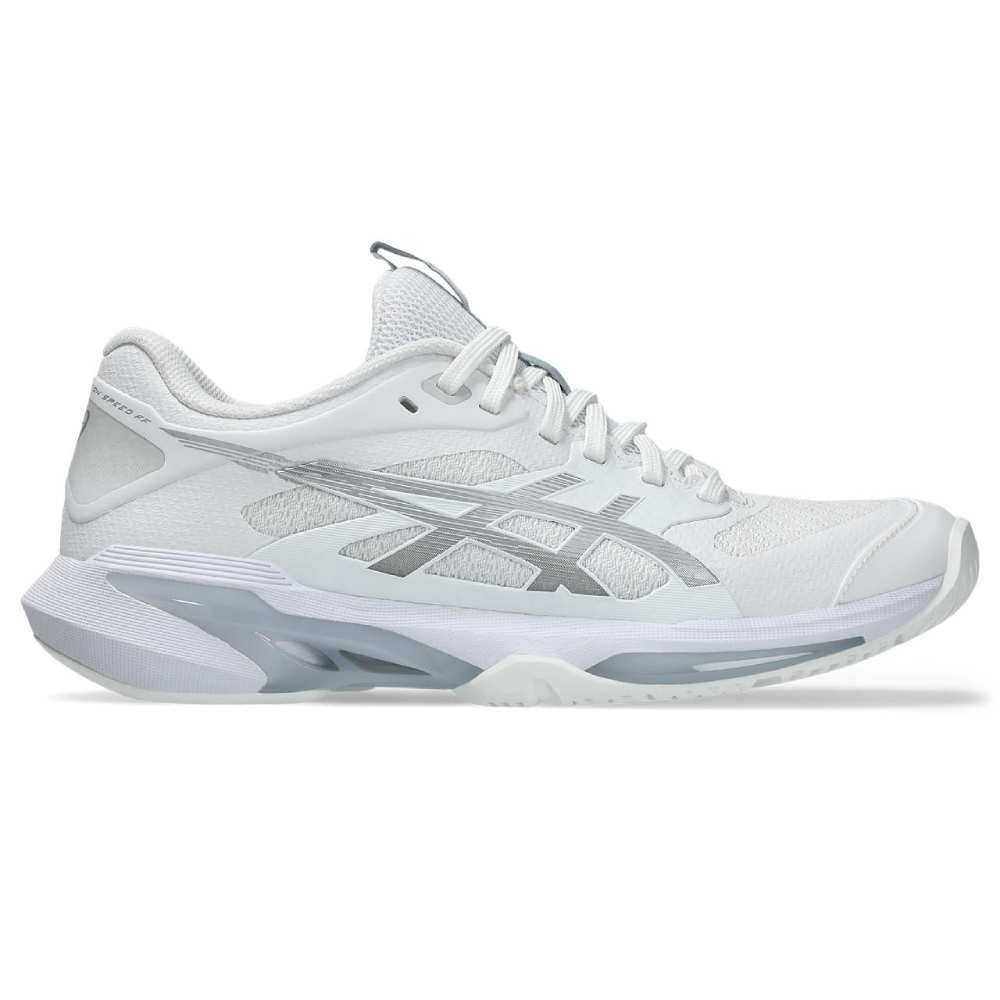 Asics Solution Speed FF 4 Women's Tennis Shoe (White/Silver