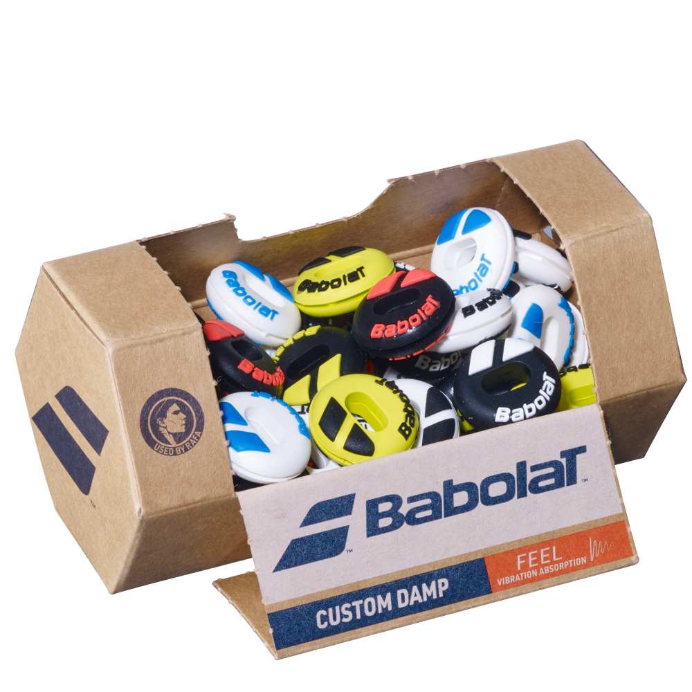 Babolat Custom Damp Vibration Dampener 48 Pack Jar (Assorted Colours) - RacquetGuys.ca