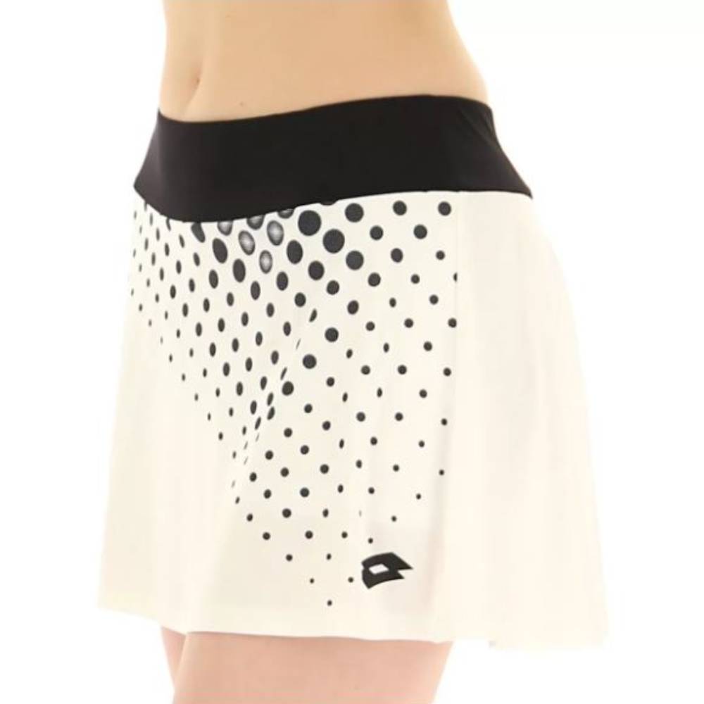 Lotto Women's Top IV Skirt (Bright White/Black) - RacquetGuys.ca