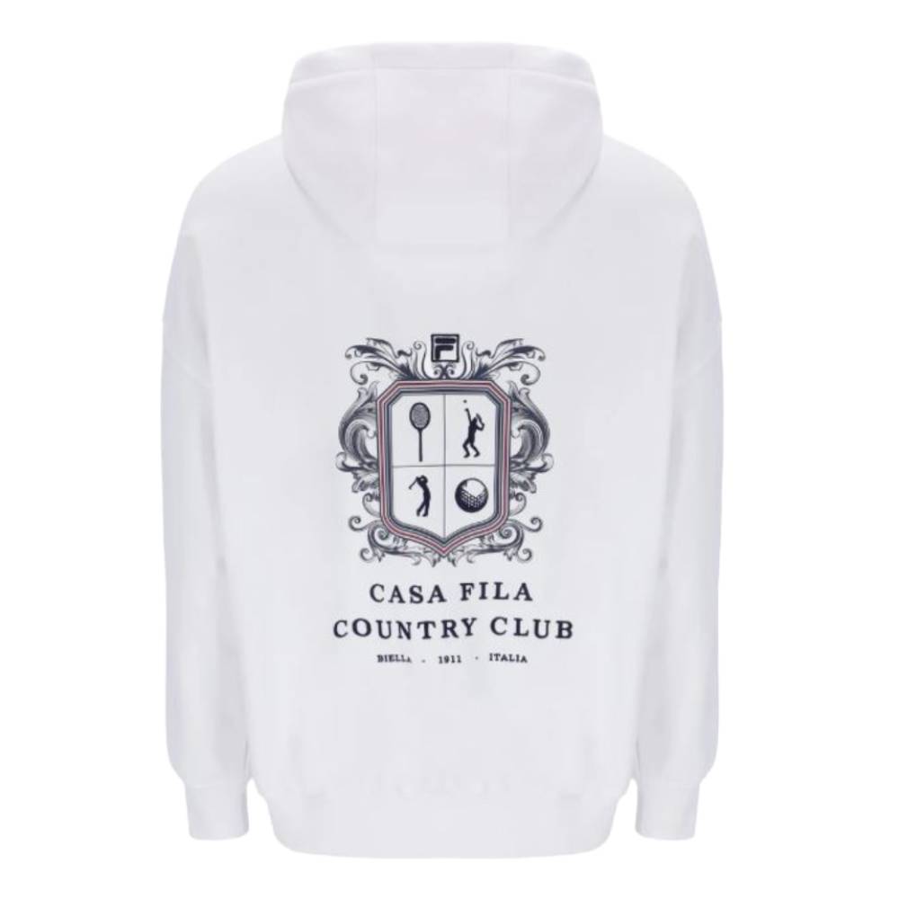 Fila Unisex Crest Country Club Hoodie (White) - RacquetGuys.ca