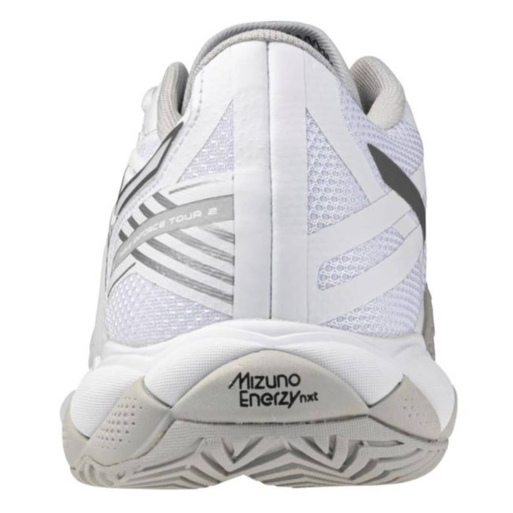 Mizuno Wave Enforce Tour 2 AC Women's Tennis Shoe (White/Silver) - RacquetGuys.ca