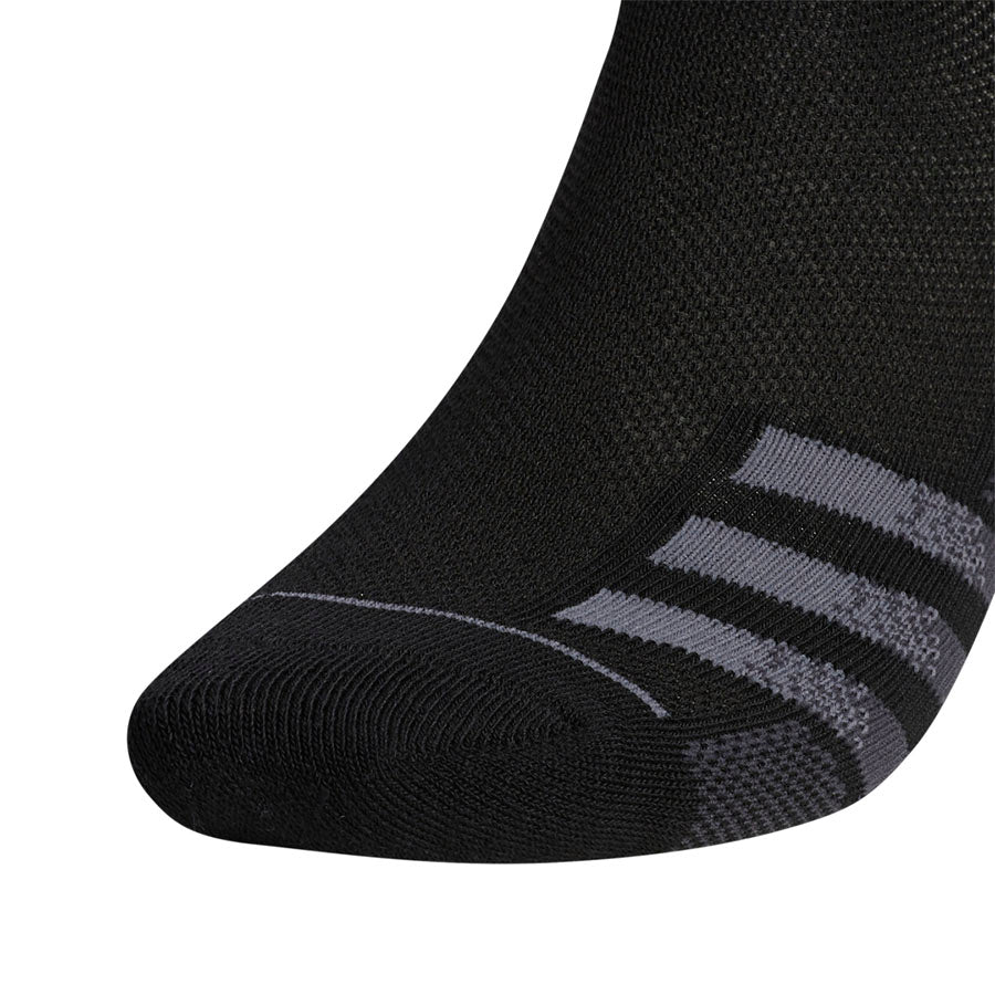 adidas Men's Superlite Quarter Crew Socks 3 Pack (Black) - RacquetGuys.ca