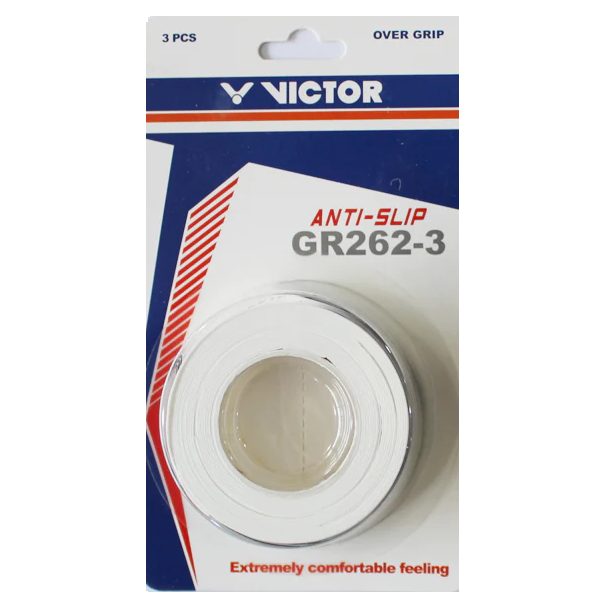 Victor GR-262 Overgrip 3 Pack (White) - RacquetGuys.ca