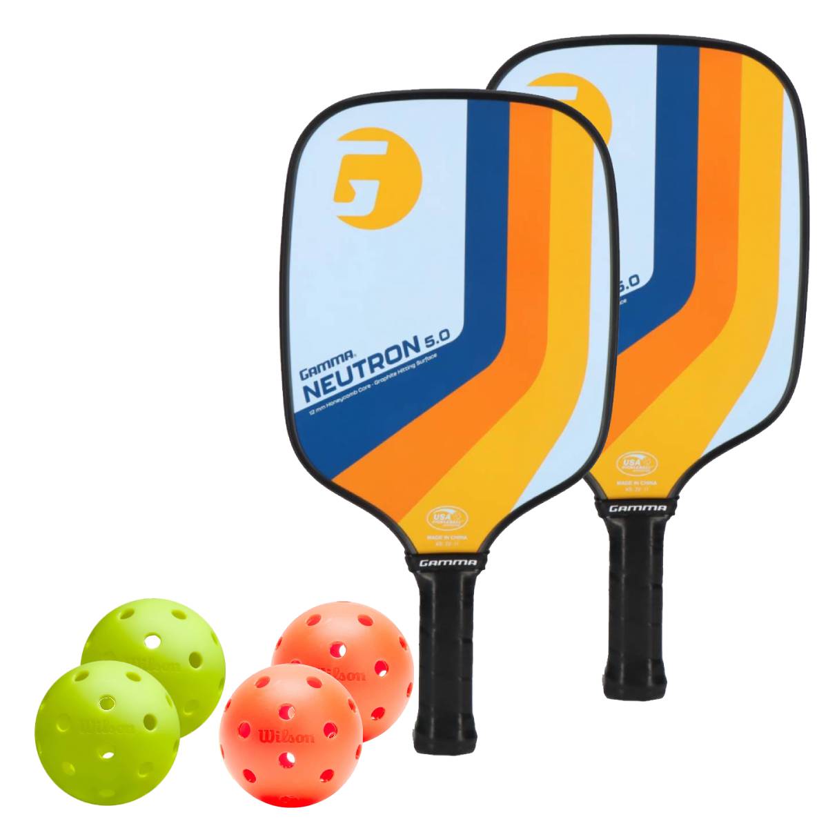 Gamma Neutron 2 Paddle Pickleball Bundle - RacquetGuys.ca
