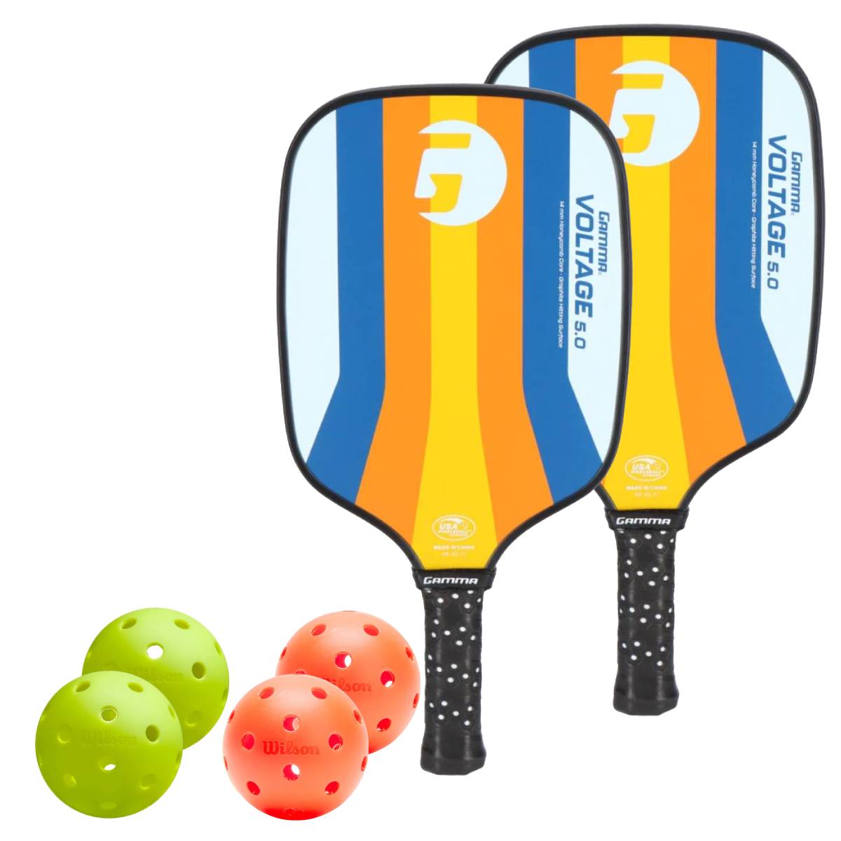 Gamma Voltage 2 Paddle Pickleball Bundle - RacquetGuys.ca