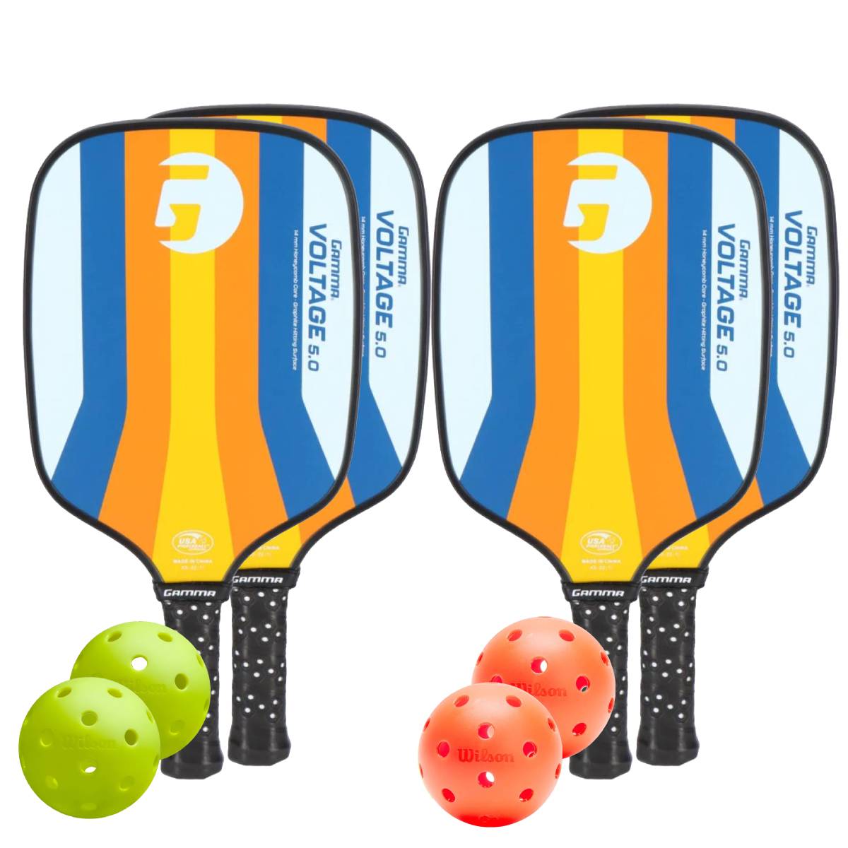 Gamma Voltage 4 Paddle Pickleball Bundle - RacquetGuys.ca