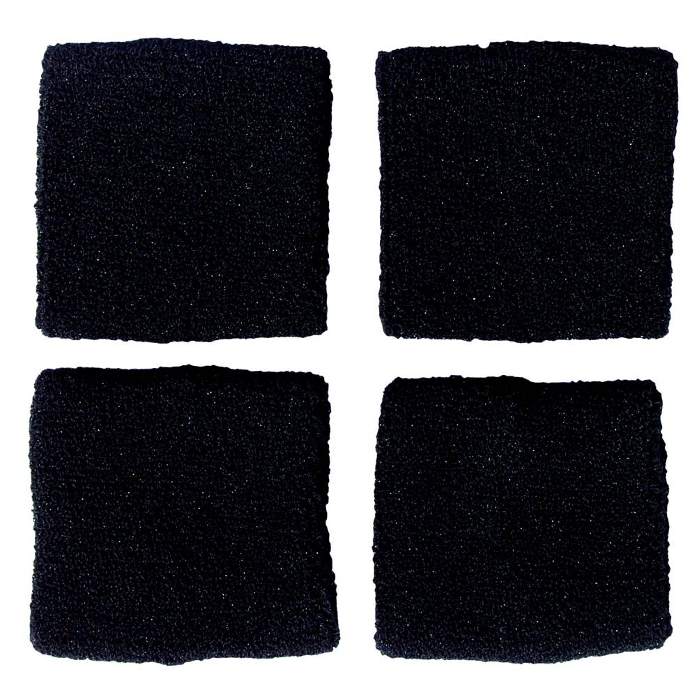 Tourna Hi Performance Wristband (2 pairs, Black) - RacquetGuys.ca