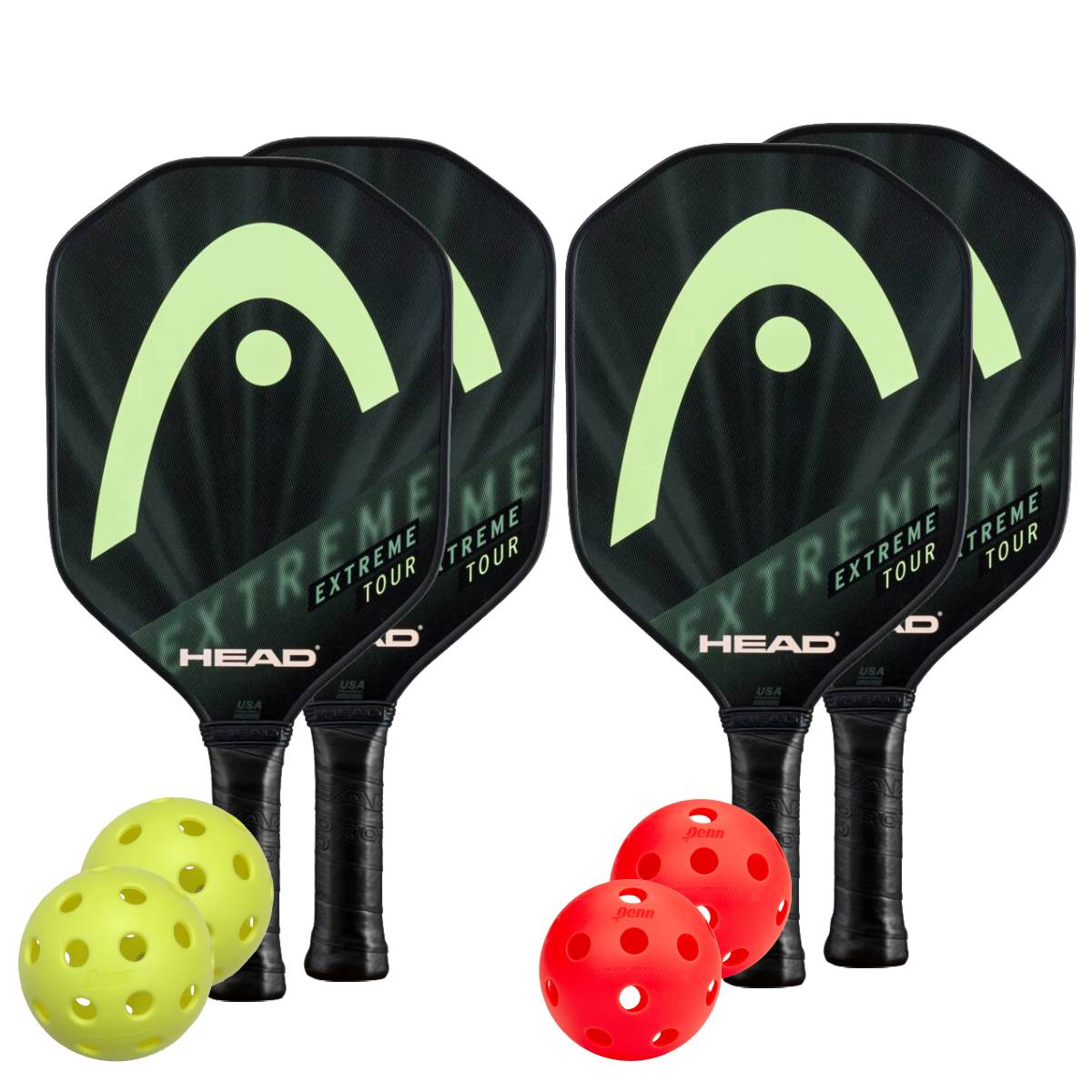 Head Extreme Tour 4 Paddle Pickleball Bundle - RacquetGuys.ca