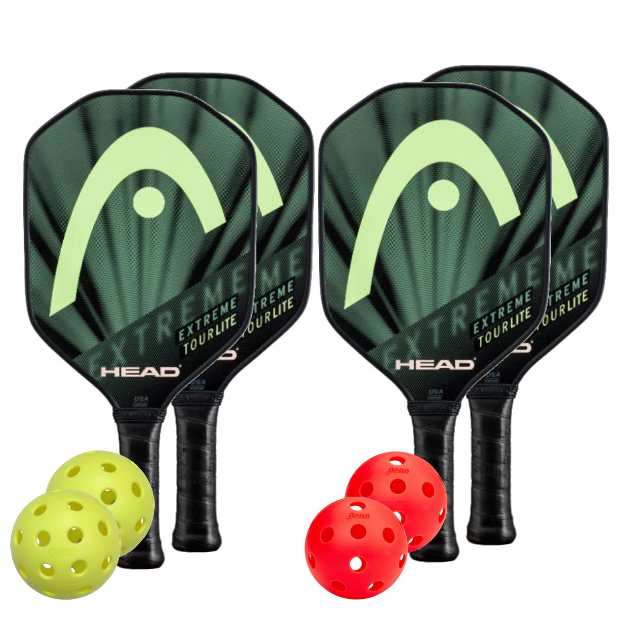 Head Extreme Tour Lite 4 Paddle Pickleball Bundle - RacquetGuys.ca
