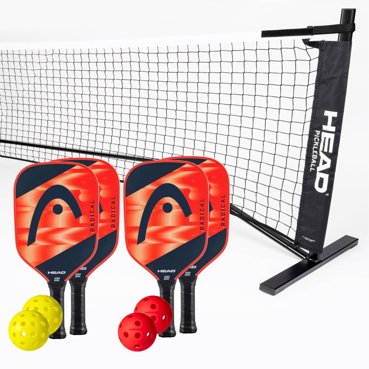 Head Radical Elite 4 Paddle + Net Pickleball Bundle - RacquetGuys.ca