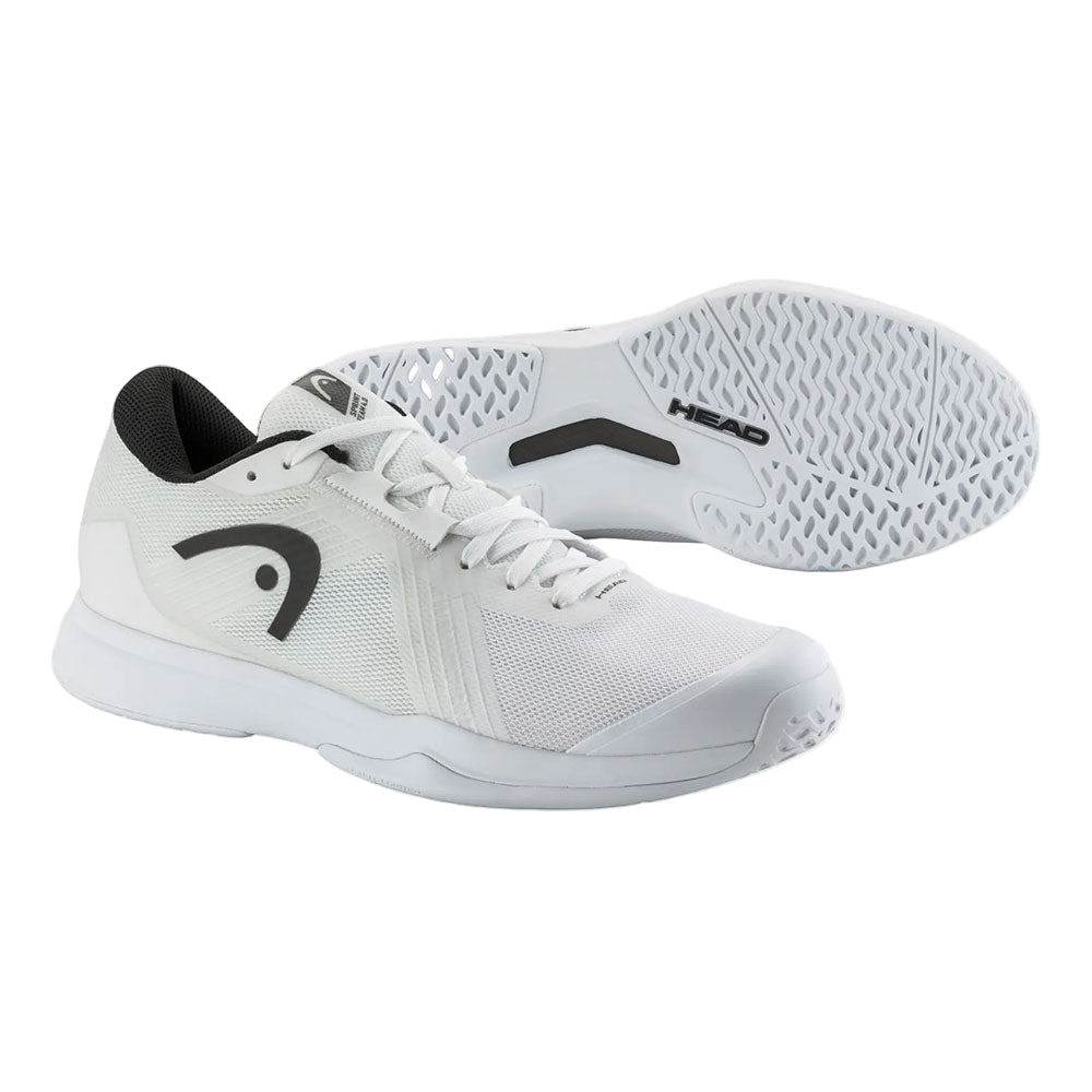 Head Sprint Team 4.0 Men's Indoor Court Shoe (White/Black) - RacquetGuys.ca