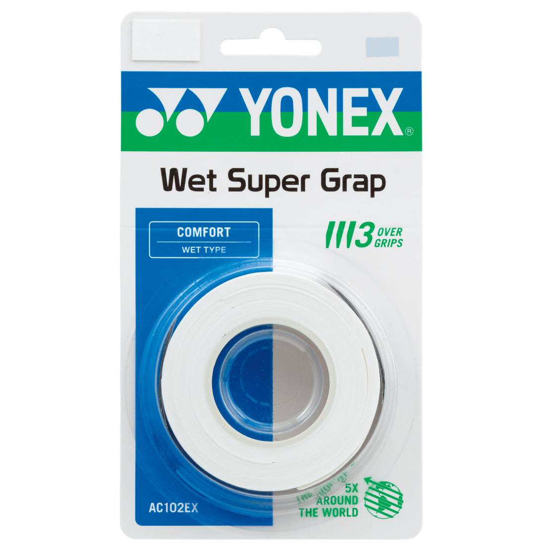Yonex Wet Super Grap Overgrip 3 Pack (White) - RacquetGuys.ca