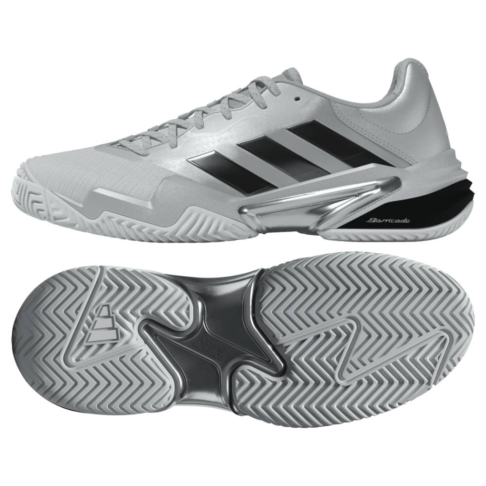 adidas Barricade Men's Tennis Shoe (Silver) - RacquetGuys.ca