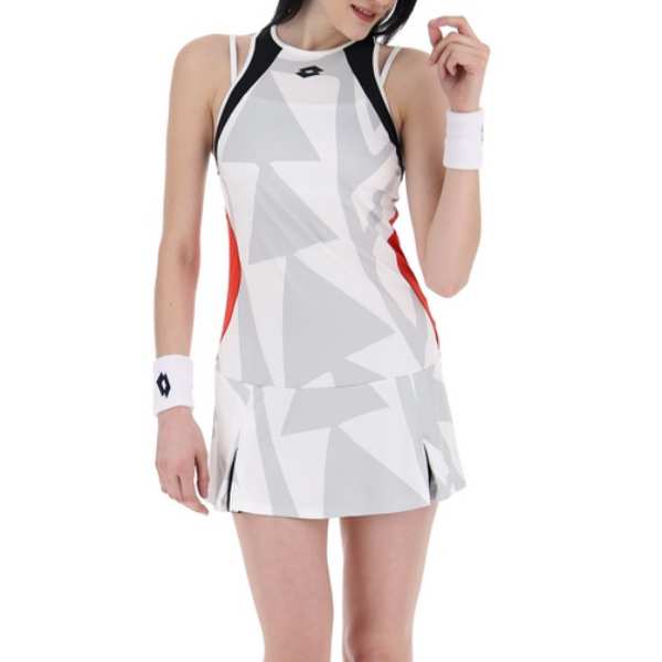 Lotto Women's Ten III Dress (White/Red) - RacquetGuys.ca