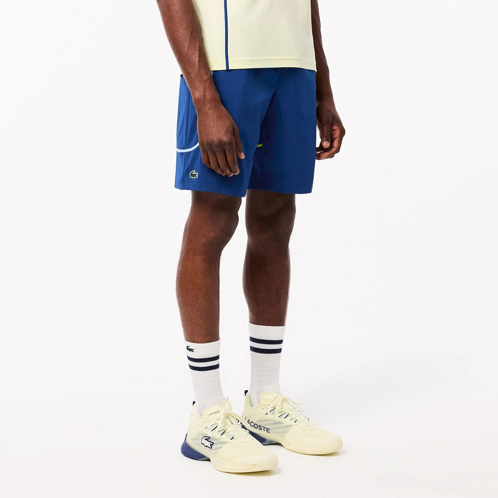 Lacoste Men's Unlined Tennis Shorts (Blue) - RacquetGuys.ca
