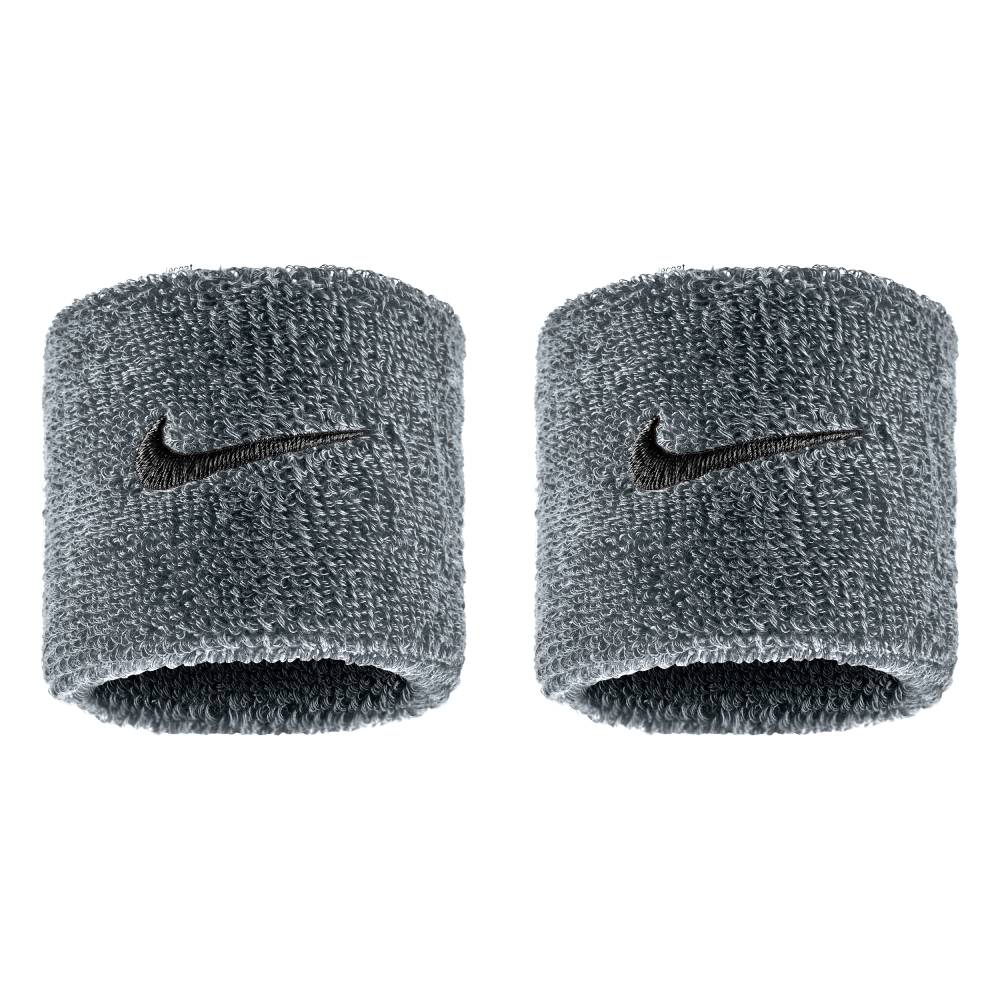 Nike Swoosh Classic Wristbands 2PK (Cool Grey/Black) - RacquetGuys.ca