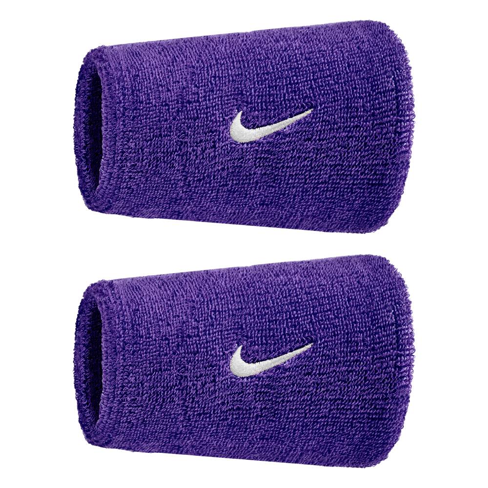 Nike Swoosh Classic Doublewide Wristbands 2PK (Court Purple) - RacquetGuys.ca