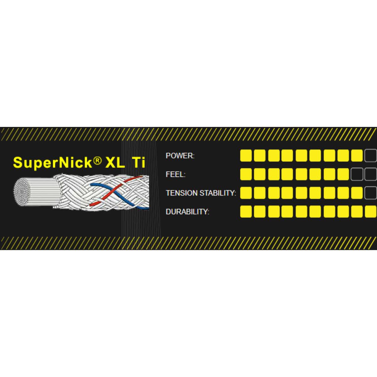 Ashaway SuperNick XL Ti 17 Squash String Reel (Silver/Red/Blue) - RacquetGuys.ca