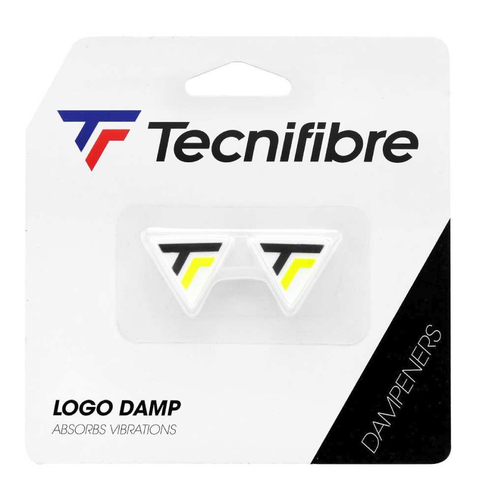 Tecnifibre Logo Dampener Vibration Dampener (Neon) - RacquetGuys.ca