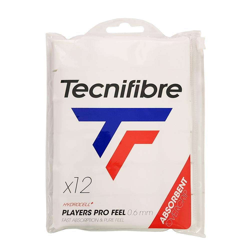 Tecnifibre Pro Feel Overgrips 12 Pack (White) - RacquetGuys.ca