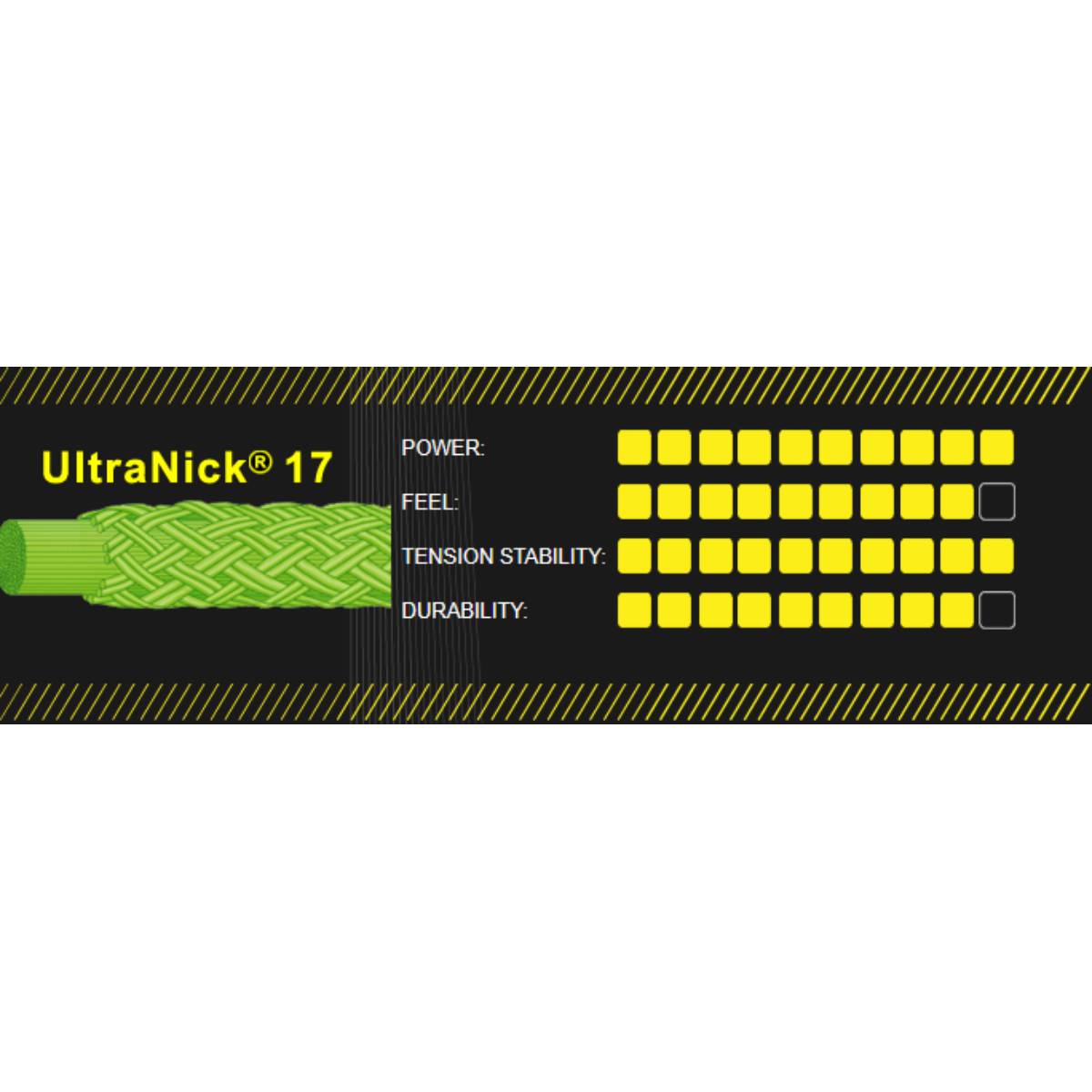 Ashaway UltraNick 17 Squash String (Green) - RacquetGuys.ca