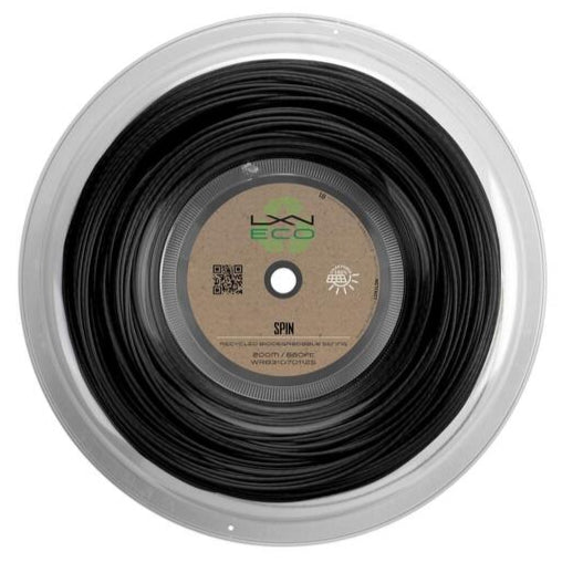 Luxilon Eco Spin 17/1.25 Tennis String Reel (Black) - RacquetGuys.ca