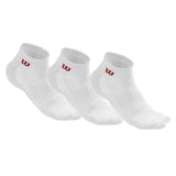 Wilson Men's Quarter Socks 3 Pack (White) - RacquetGuys.ca