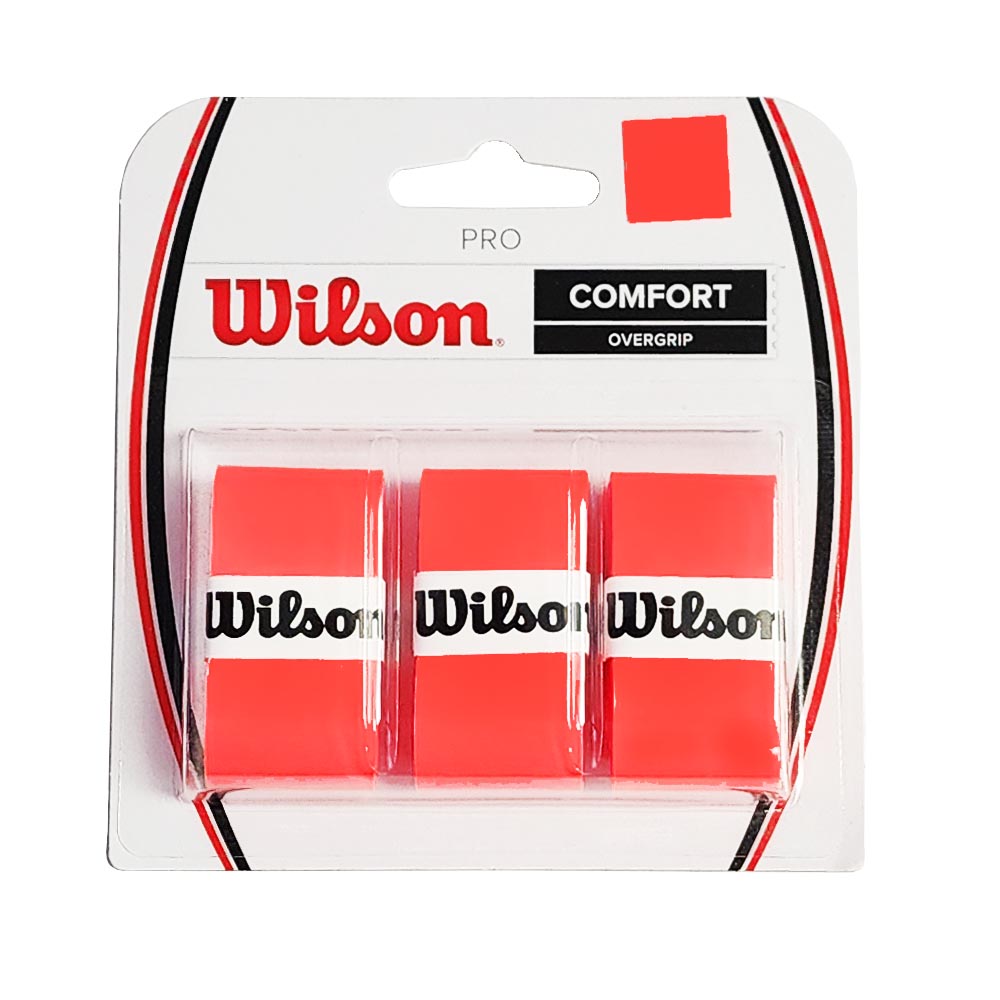 Wilson Pro Overgrip 3 Pack (Coral Orange) - RacquetGuys.ca