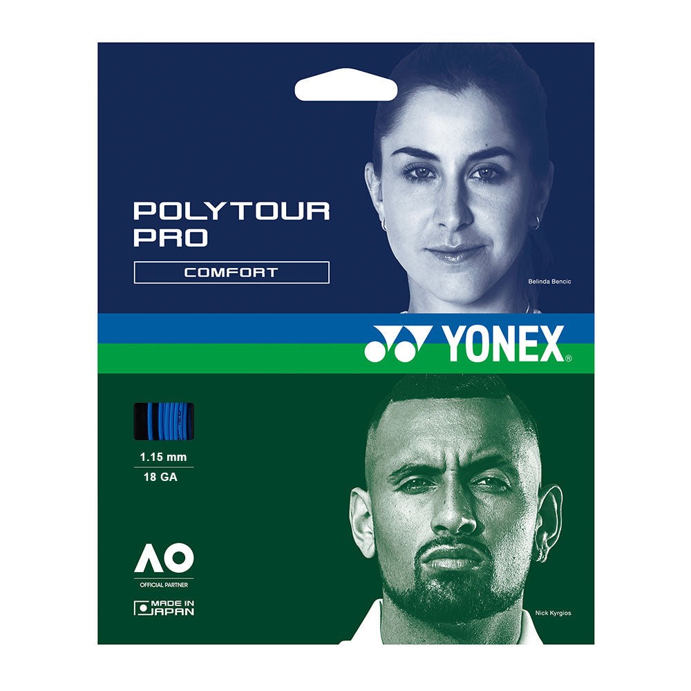Yonex Poly Tour Pro 18/1.15 Tennis String (Blue) - RacquetGuys.ca