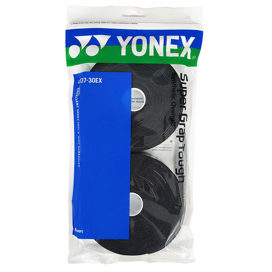 Yonex Super Grap Tough Overgrip 30 Pack (Black) - RacquetGuys.ca