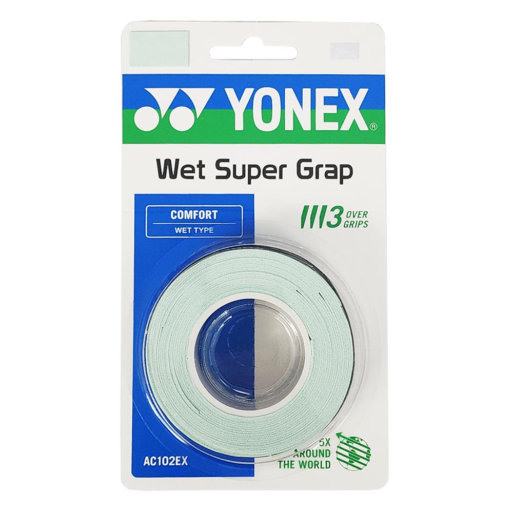 Yonex Wet Super Grap Overgrip 3 Pack (Powder Green) - RacquetGuys.ca