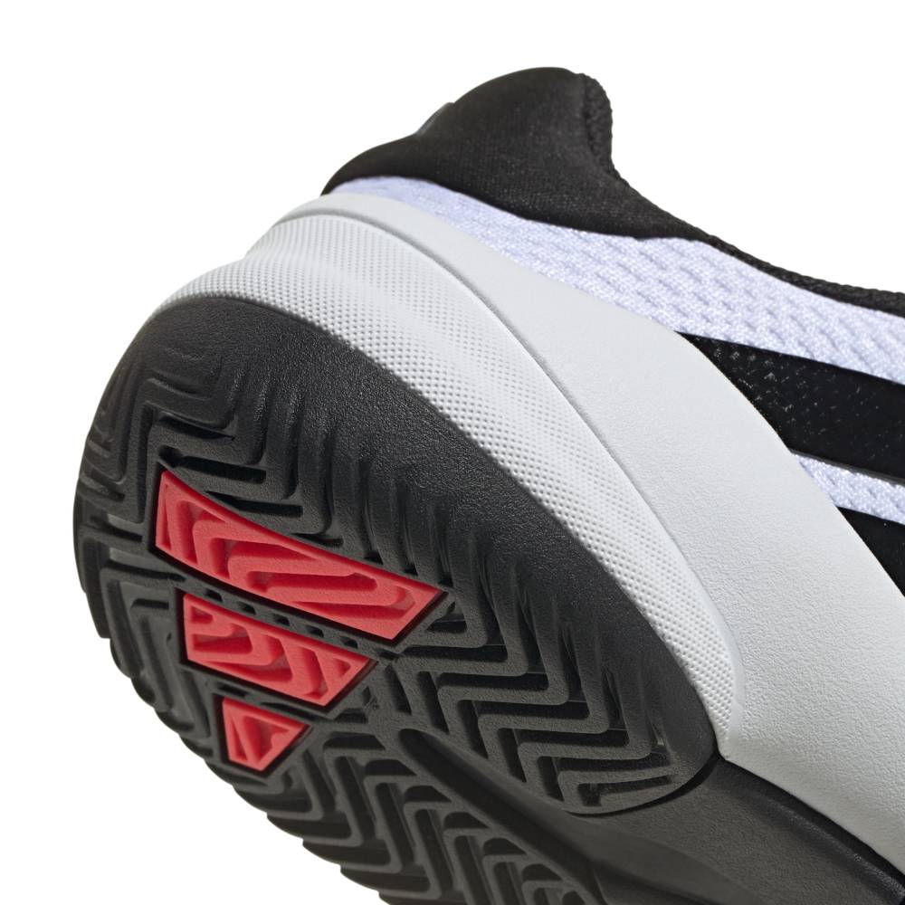 adidas Barricade Junior Tennis Shoe (White/Black) - RacquetGuys.ca