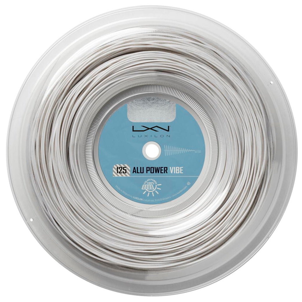 Luxilon ALU Power Vibe 16L/1.25 Tennis String Reel (White/Pearl) - RacquetGuys.ca