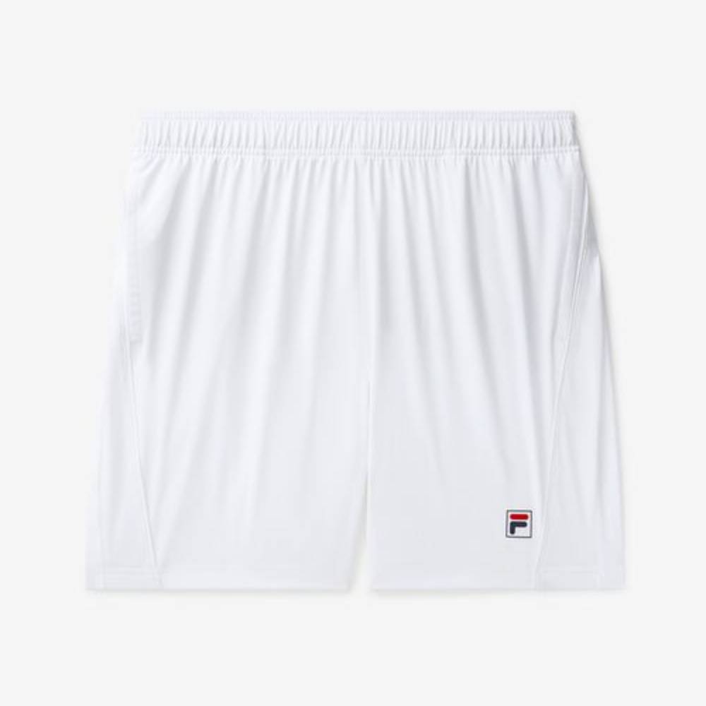 Fila Men's Piped Stretch Woven Short (White) - RacquetGuys.ca