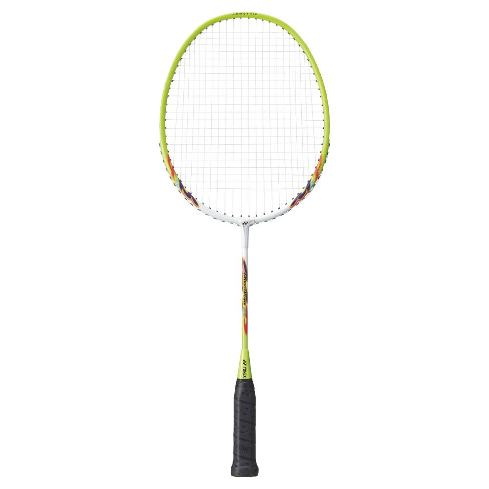 Yonex Muscle Power 2 Junior (White/Lime Yellow, Factory Strung) - RacquetGuys.ca