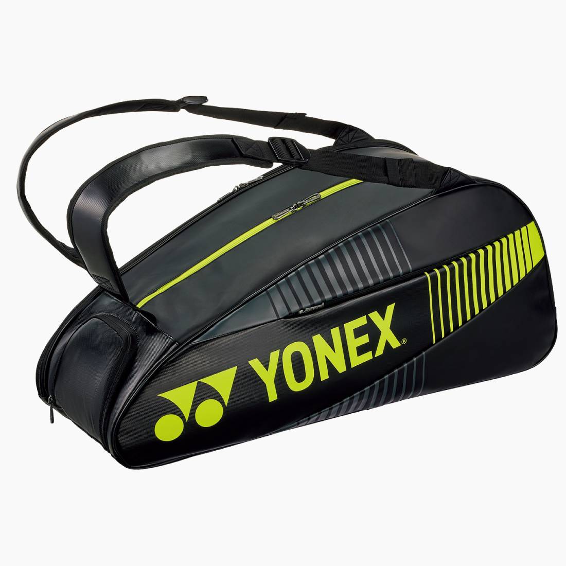 Yonex Active 6 Pack Racquet Bag (Black/Lime Green) - RacquetGuys.ca