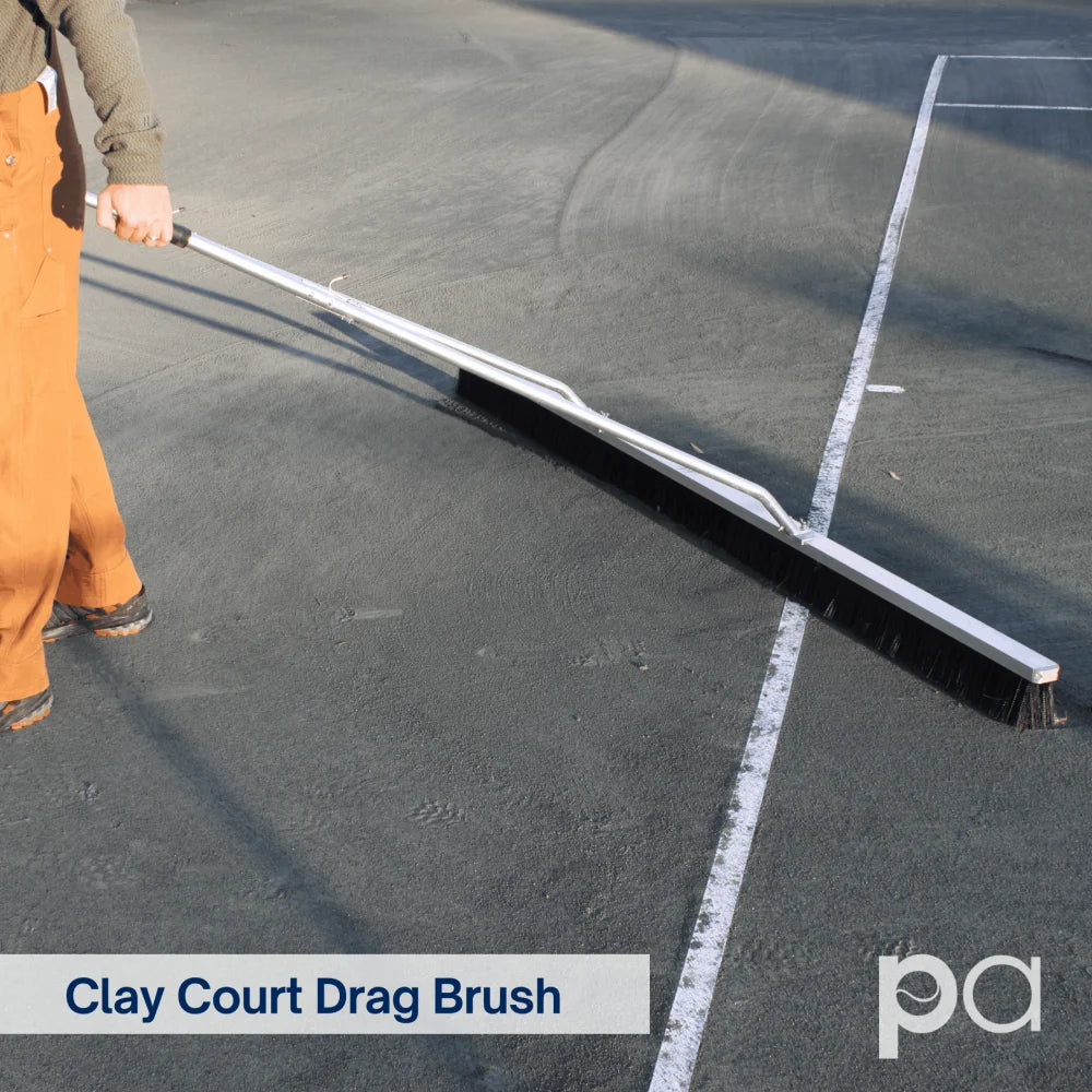 Premium 6 Foot Clay Court Hand Drag Broom with Nylon Bristles - RacquetGuys.ca