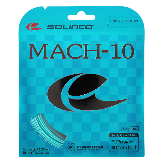 Solinco Mach-10 16L/1.25 Tennis String (Blue) - RacquetGuys.ca