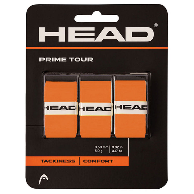 Head Prime Tour Overgrip 3 Pack Orange - RacquetGuys.ca