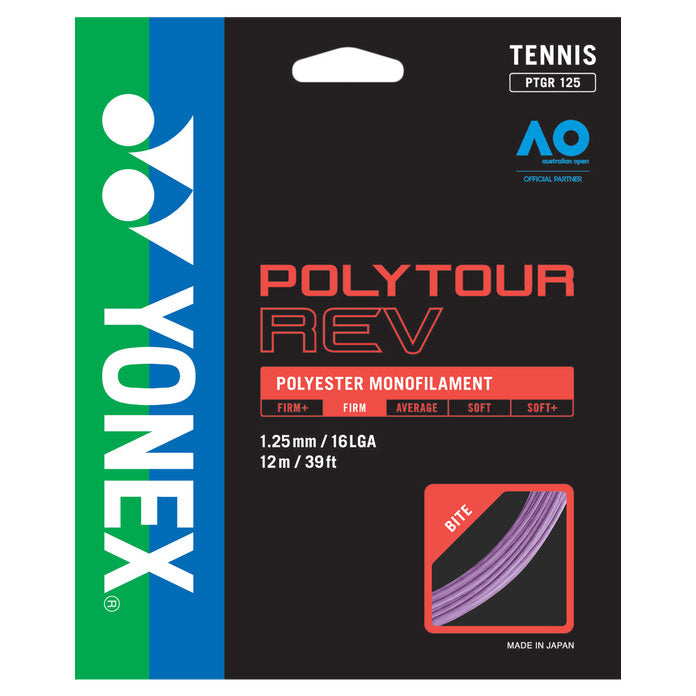 YONEX 　 Yonex Poly Tour Rev 16L/1.25 Tennis String (Purple) – RacquetGuys.ca